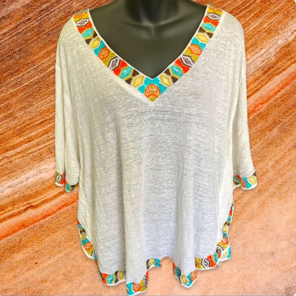 Gorgeous Tropical Beaded Blouse - Picture 12 of 12